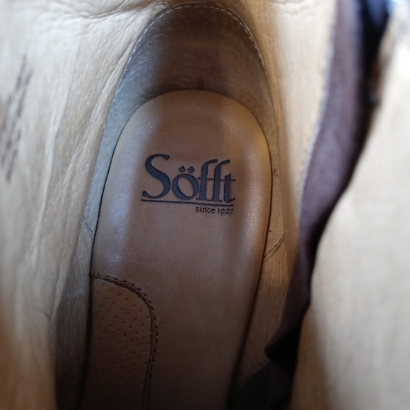Sofft women's brown suede side zip ankle boots. 3" heel. Sz 8.5M. 234pm - Picture 6 of 11